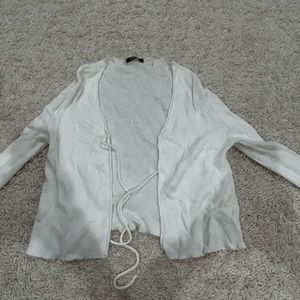 White cardigan